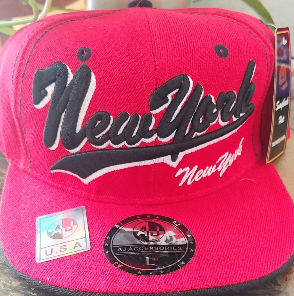 Red New York Snapback Hat